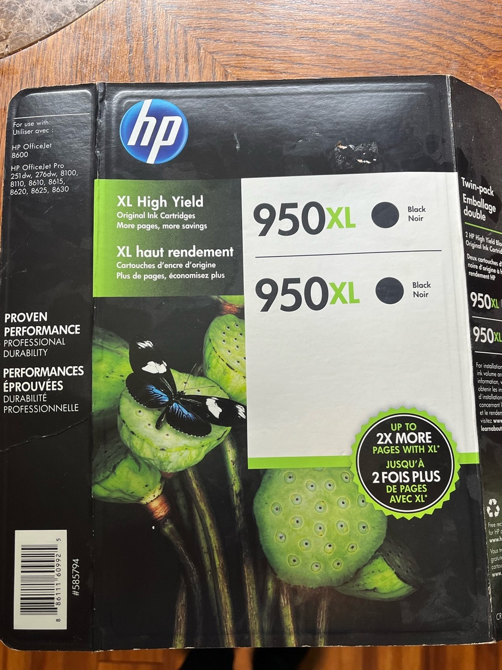 HP 950XL Black Ink - 2 pack